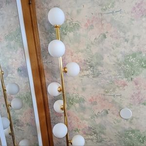 Marble and gold floor lamp